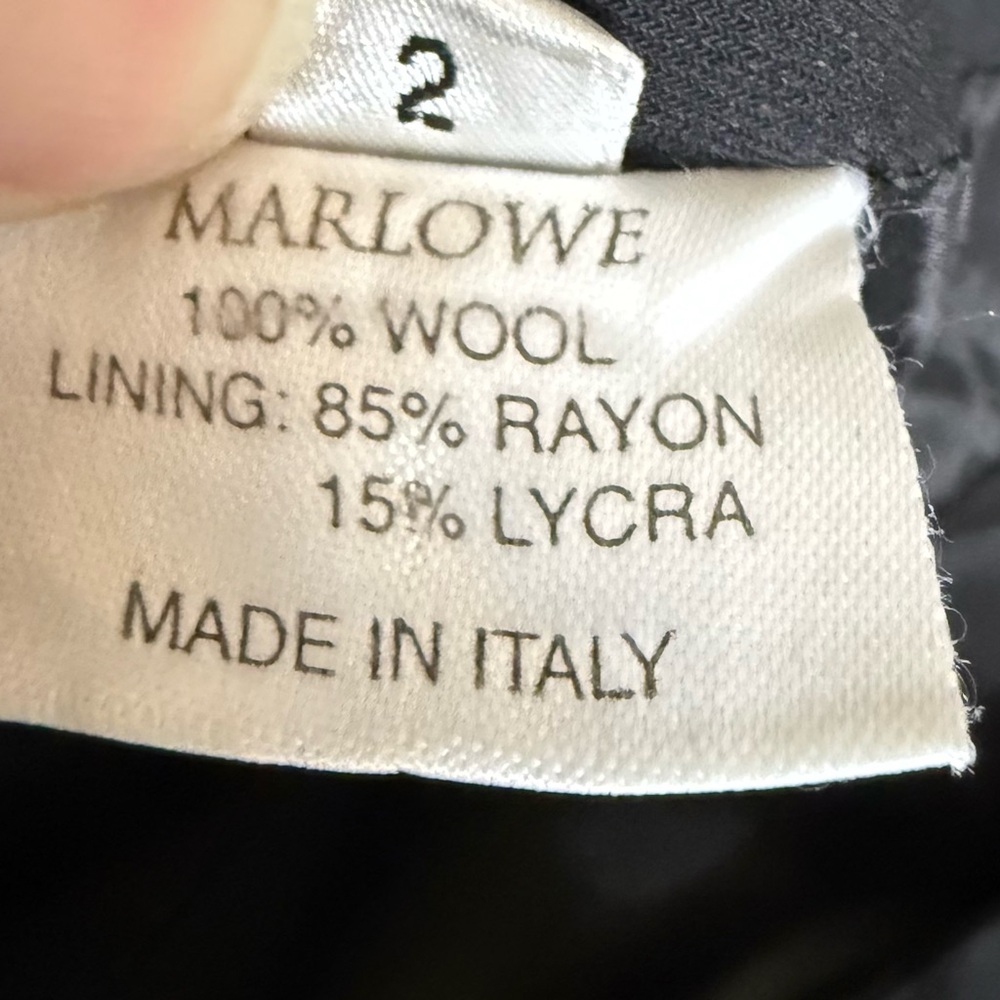 Marlowe Black Wool Dress Pants - Picture 7 of 10